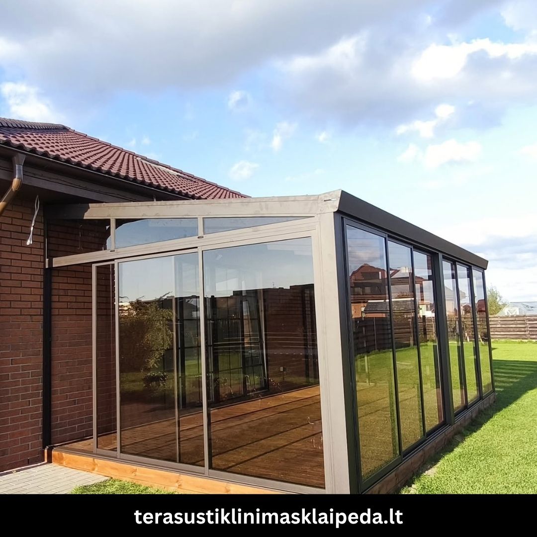 Terasų stiklinimas Klaipėdoje darbai 1