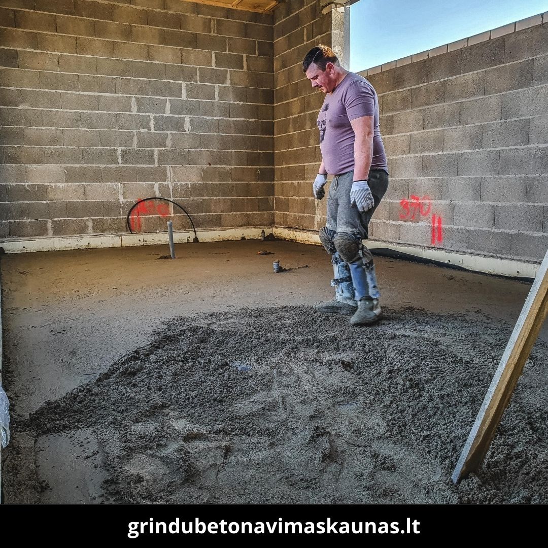 Grindų betonavimas Kaunas atlikti darbai 2