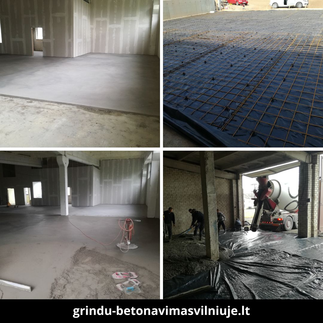 Grindų betonavimas Vilniuje