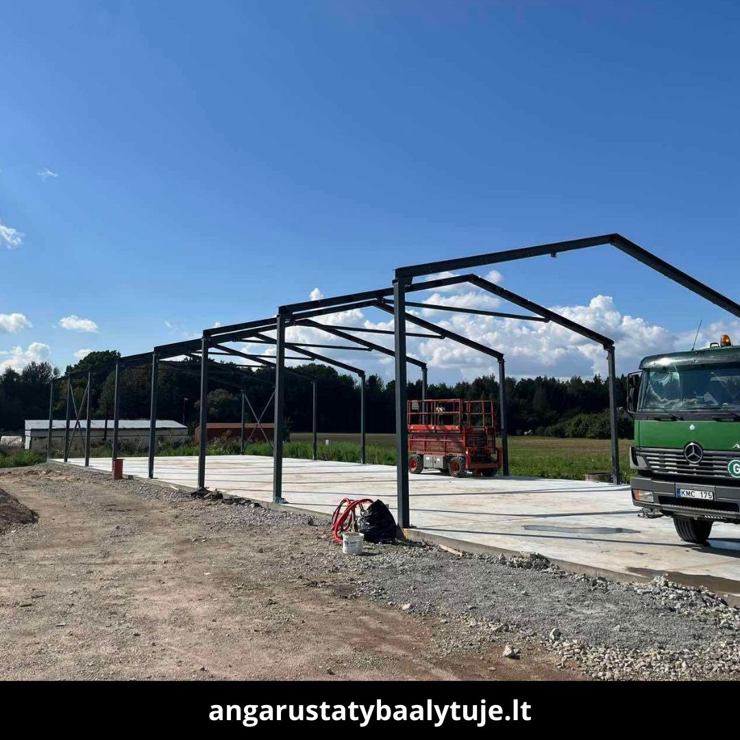 Angarų statyba Alytuje atlikti darbai 1