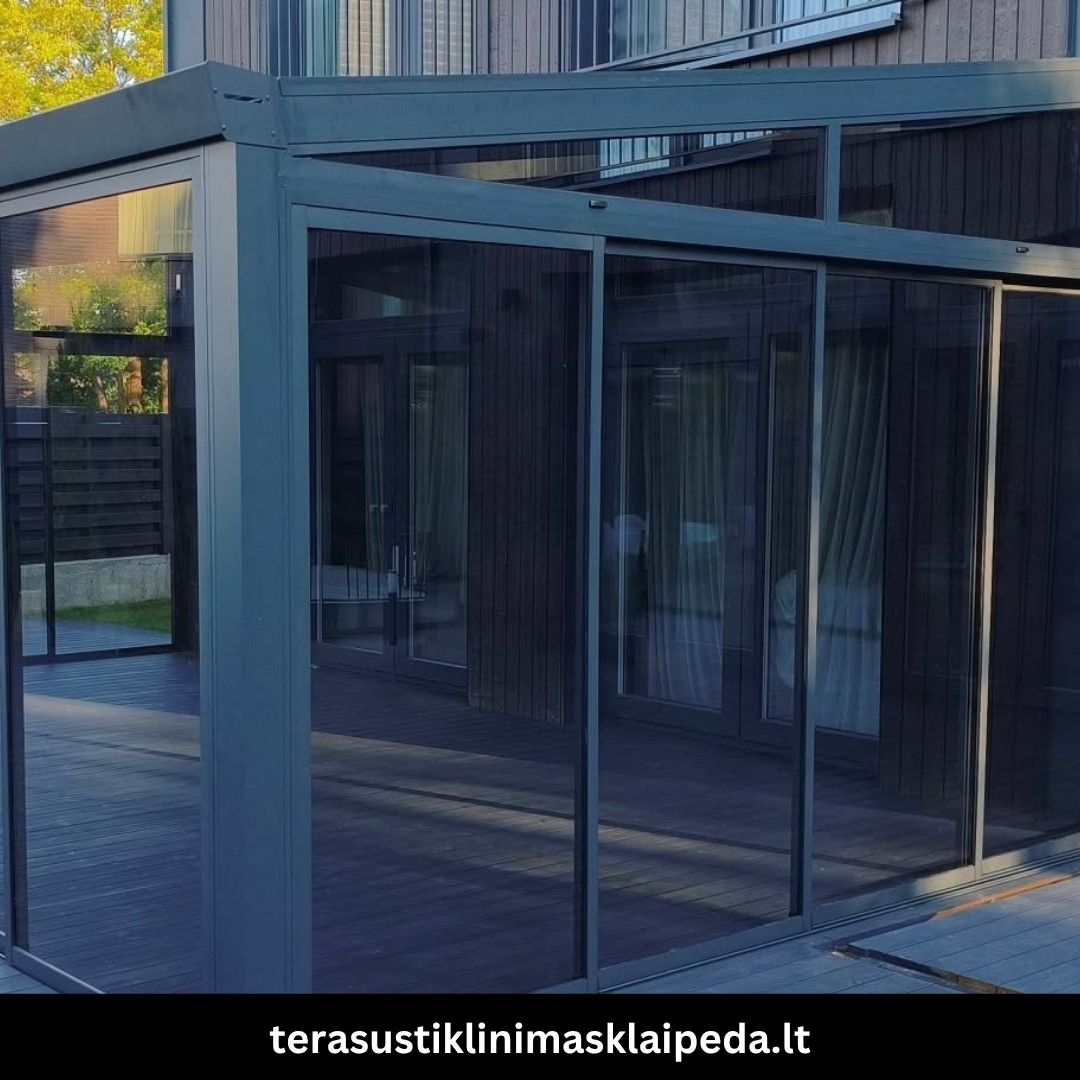 Terasų stiklinimas Klaipėdoje darbai 9