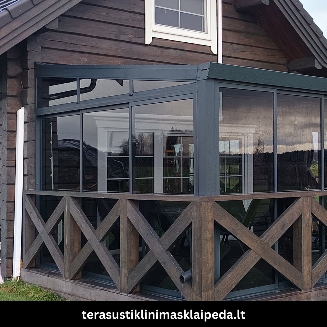 Terasų stiklinimas Klaipėdoje darbai 1