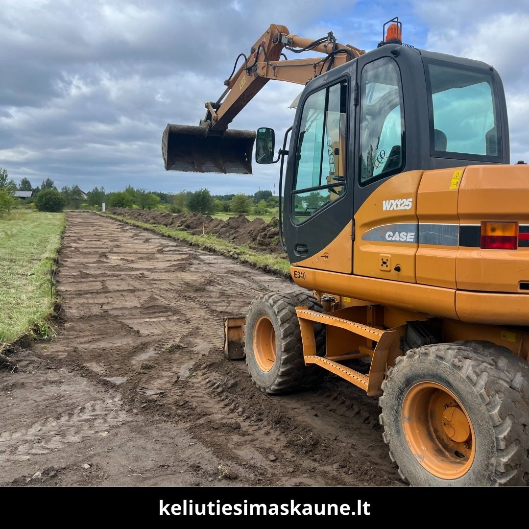 Kelių tiesimas Kaune atlikti darbai 11