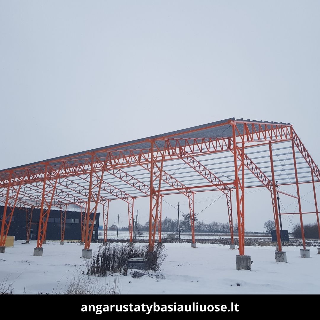 Angarų statyba Šiauliuose atlikti darbai 2