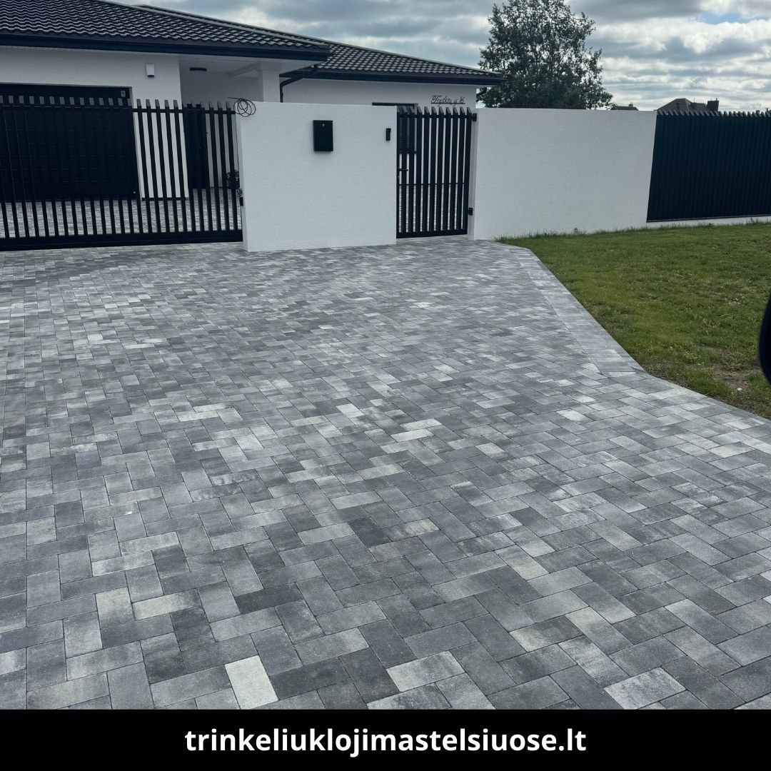 Trinkelių klojimas Telšiuose atlikti darbai 2