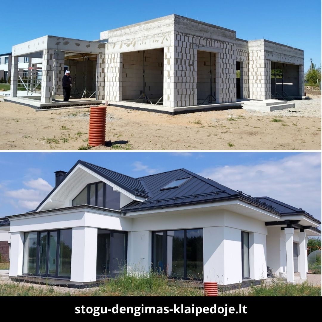 Stogų dengimas Klaipėdoje atlikti darbai 2