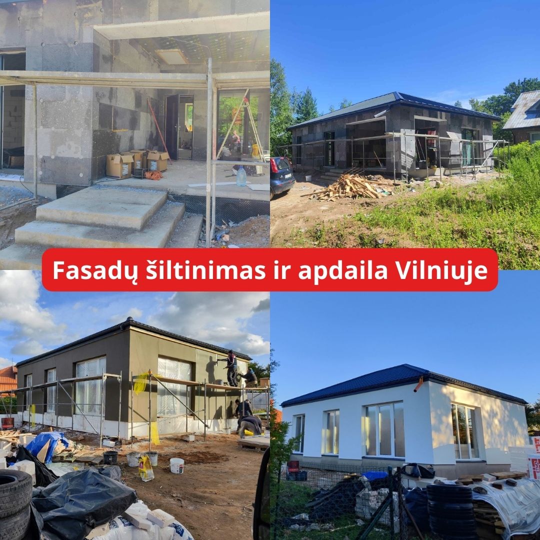 Fasadu siltinimas ir apdaila Vilniuje