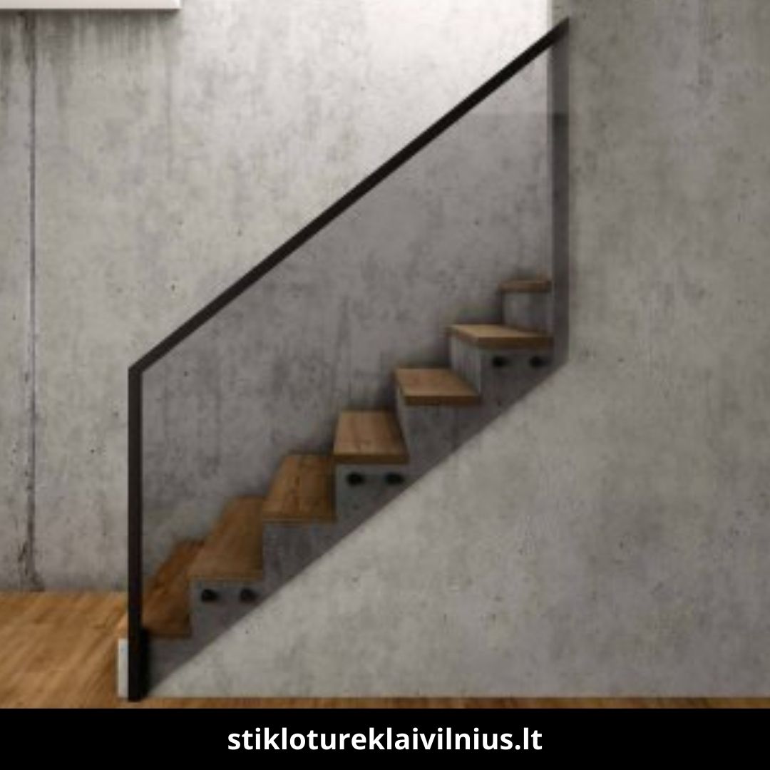 Stiklo turėklai Vilnius tipai 1