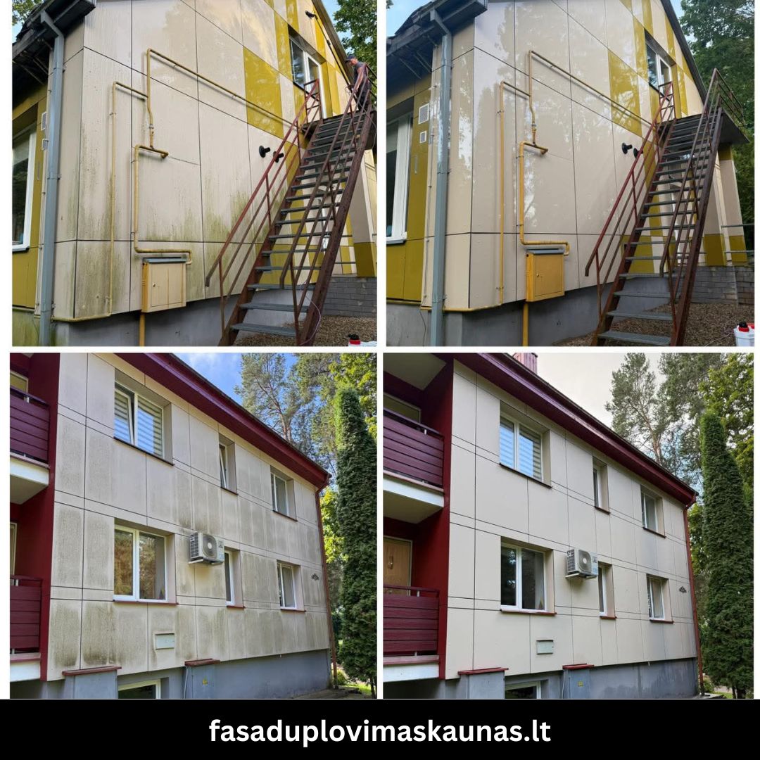 Atlikti fasadų plovimo darbai Kaune 6