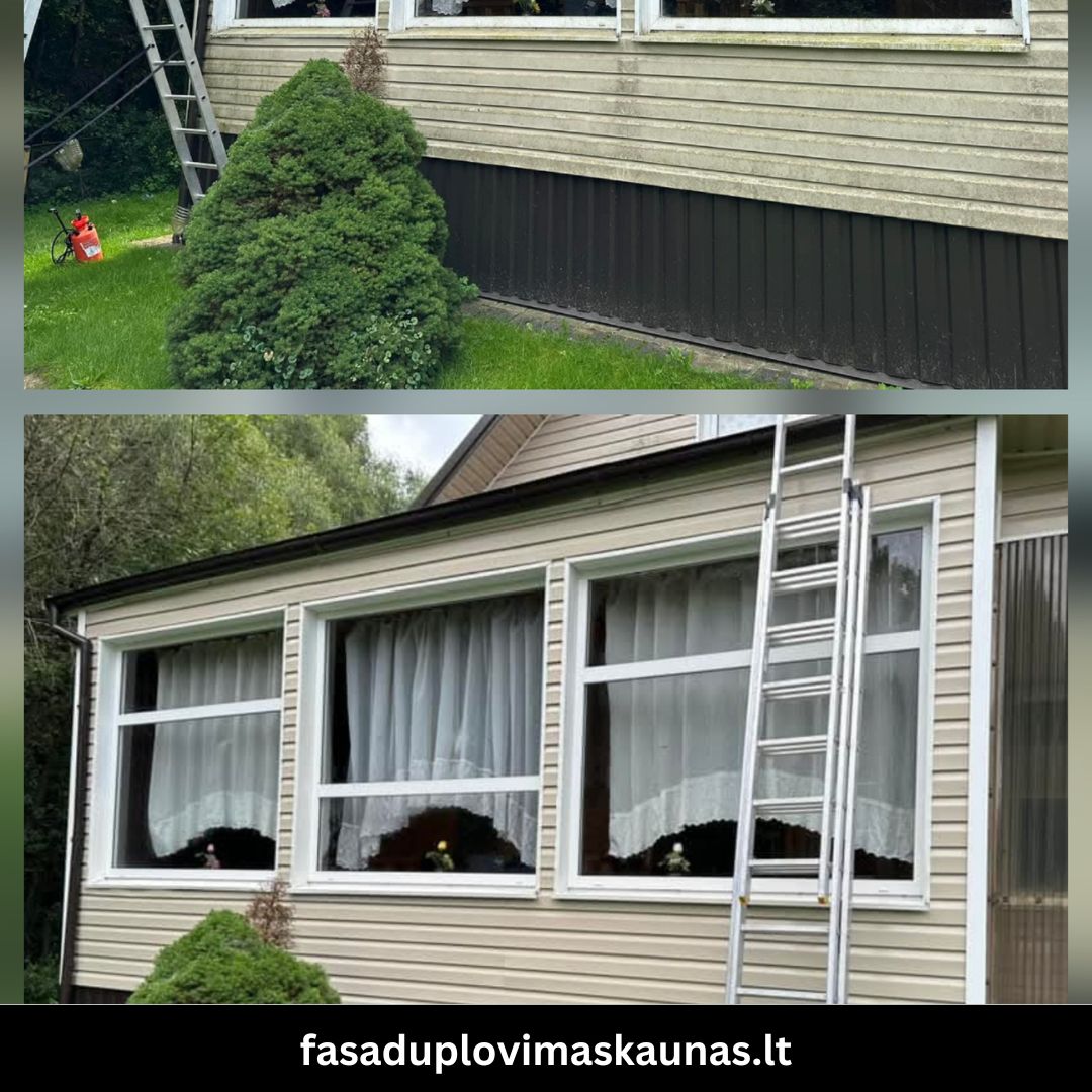 Atlikti fasadų plovimo darbai Kaune 4