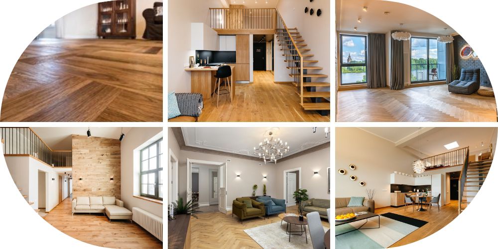 Grindų dangos Vilniuje interjere