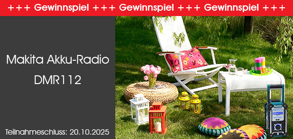 Makita Akku-Baustellenradio Gewinnspiel