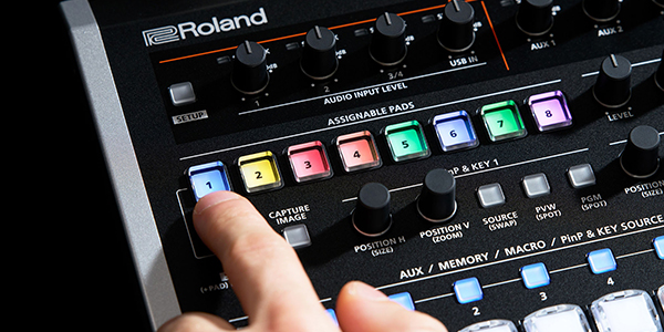 Detailansicht des Roland V-80HD Video-Switchers