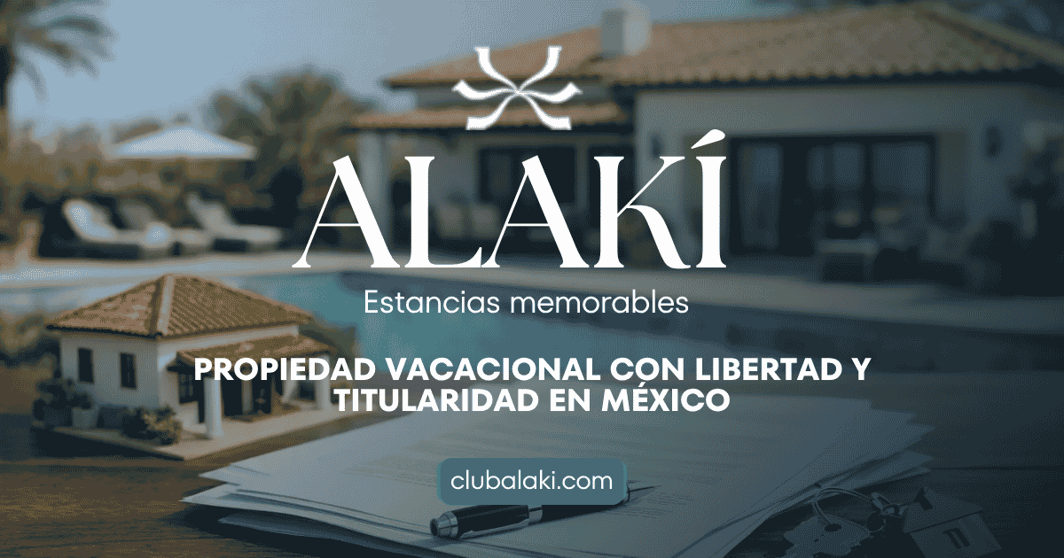 Propiedad vacacional con libertad y titularidad en México