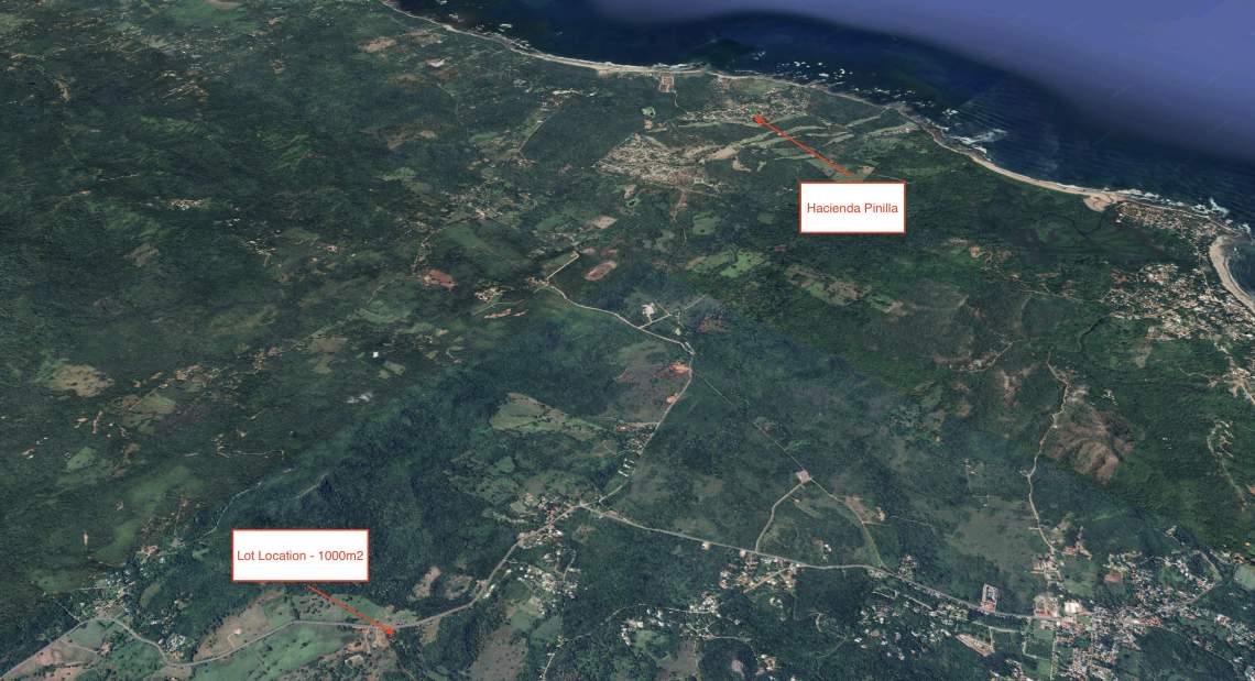 1000 M² lot in Hernandez near Hacienda Pinilla and Playa Avellanas
