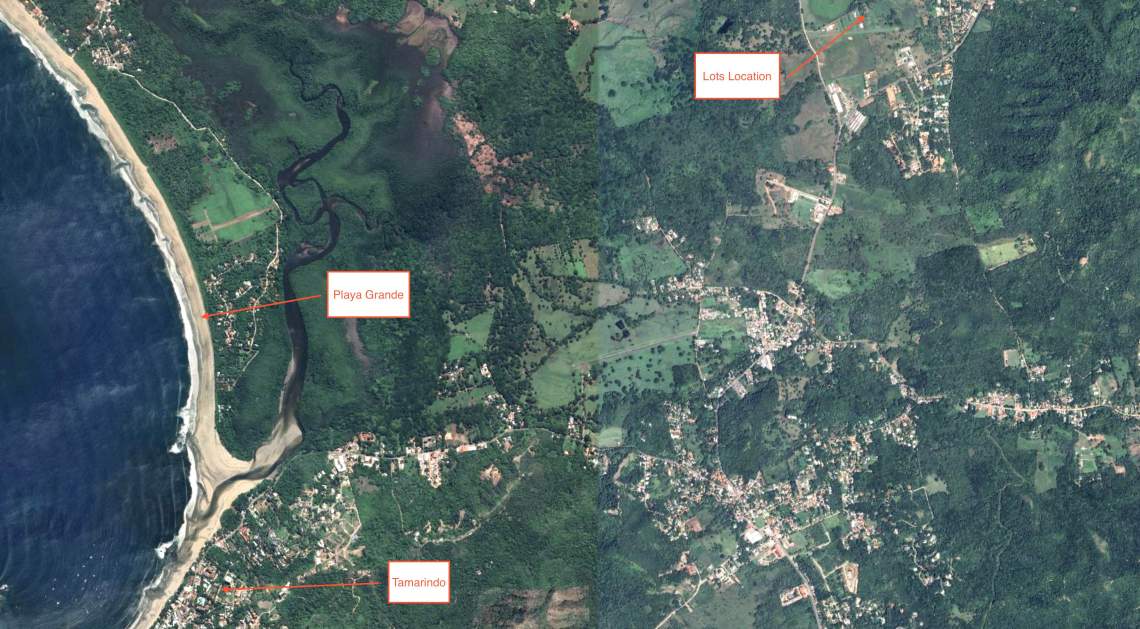 Two prime lots near Tamarindo