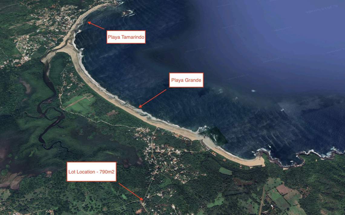 790m2 Lot In Playa Grande On The Main Road With Up-To-Date Water Letter