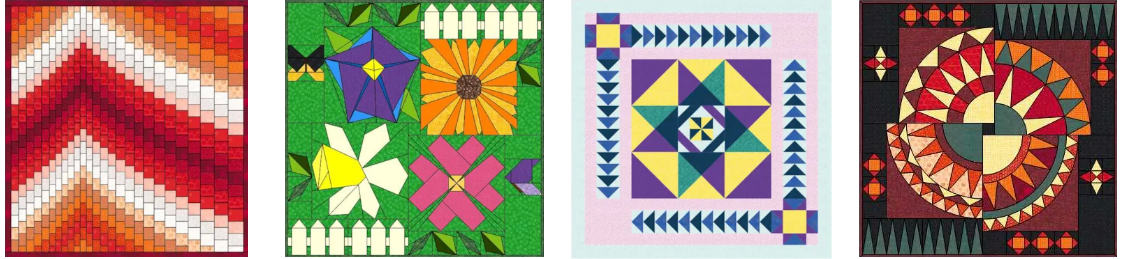 Real quilt designs from students in the Next Steps class