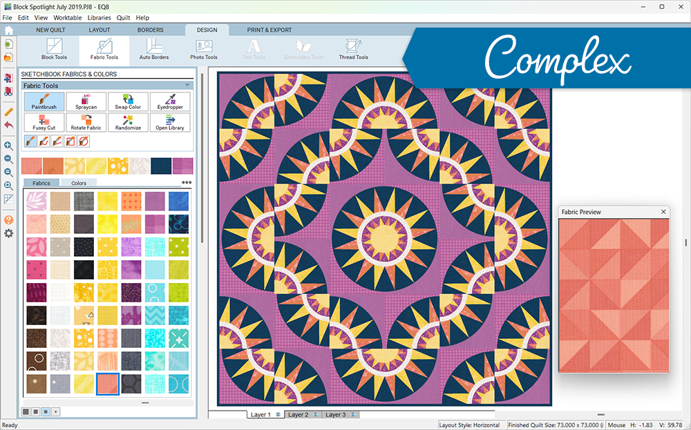 Design complex quilts in EQ8!
