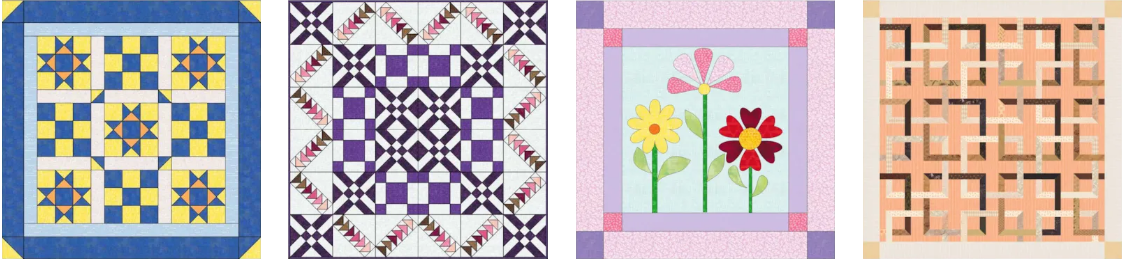 Real quilt designs from students in the Beginner class