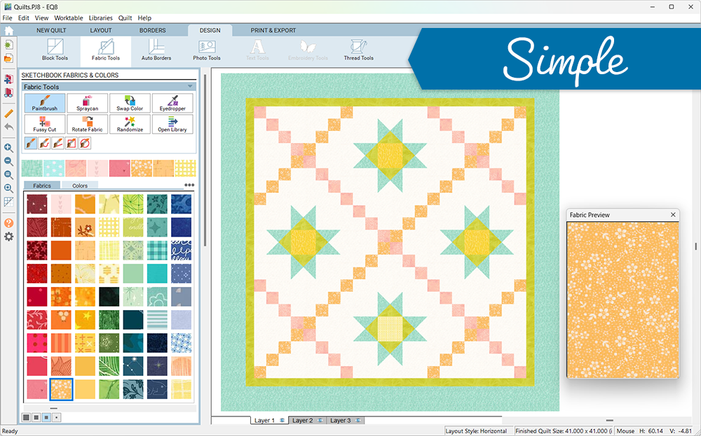 Design simple quilts in EQ8!