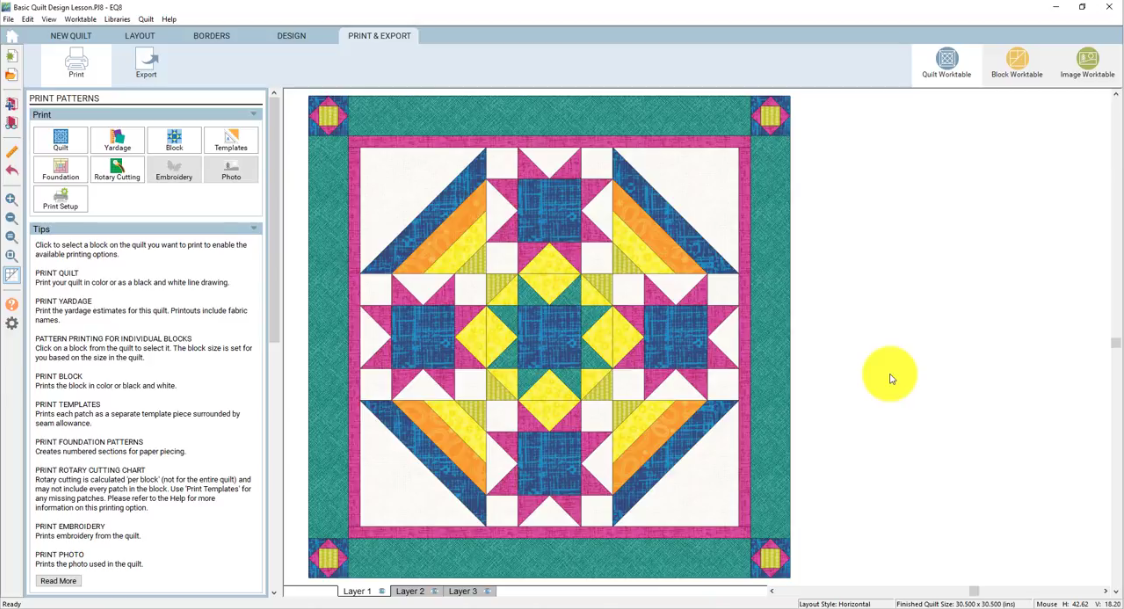 #2 Basic Quilt Design