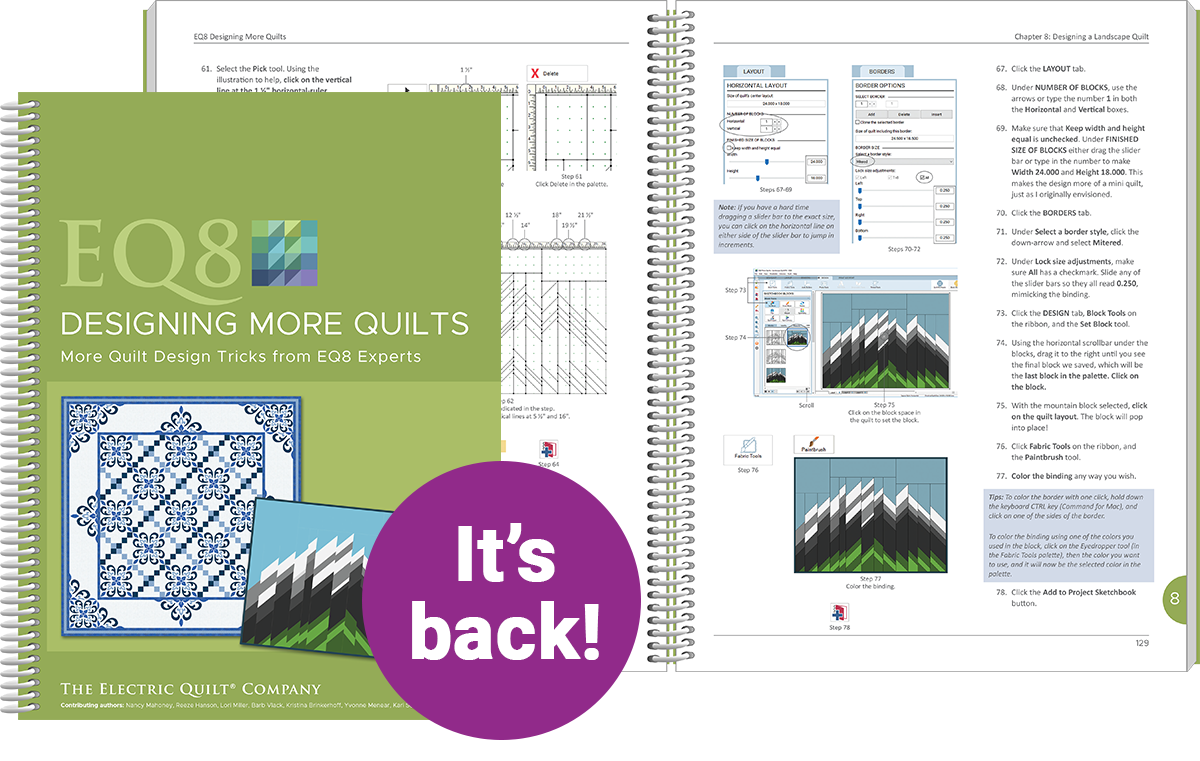 EQ8 Designing More Quilts Book