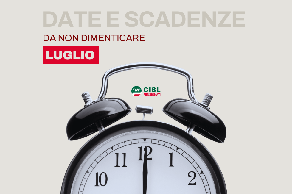 Vi ricordiamo che... scadenze e date utili di luglio 2026