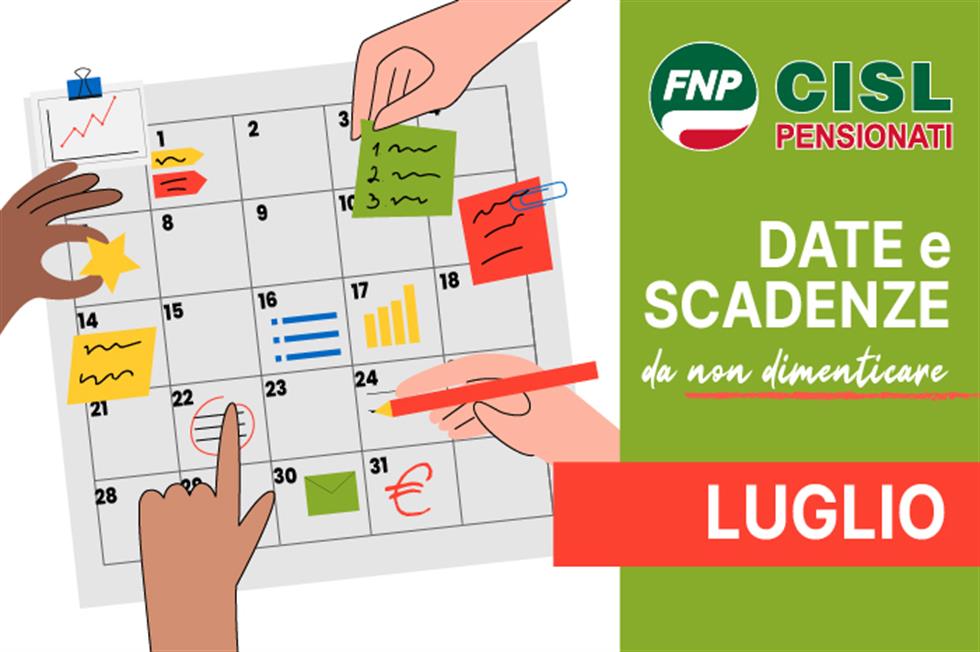 Vi ricordiamo che... date utili e scadenze di luglio 2025