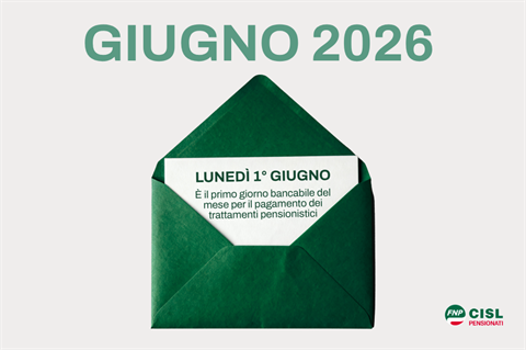 Pensione di giugno 2025, il calendario dei pagamenti