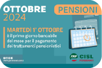 Pensioni ottobre 2024, il calendario dei pagamenti