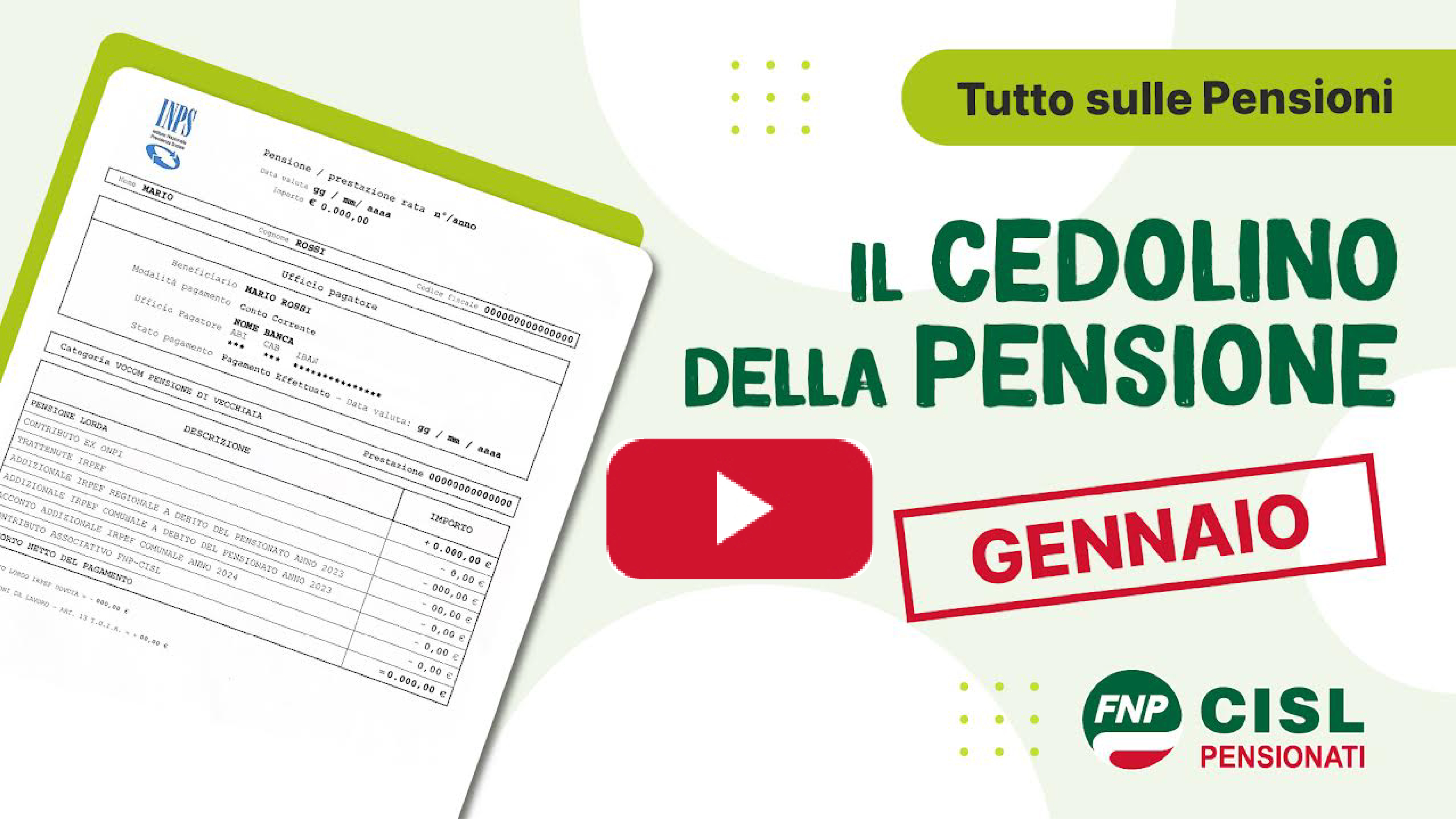 Pensione di gennaio 2025, cedolino e calendario dei pagamenti