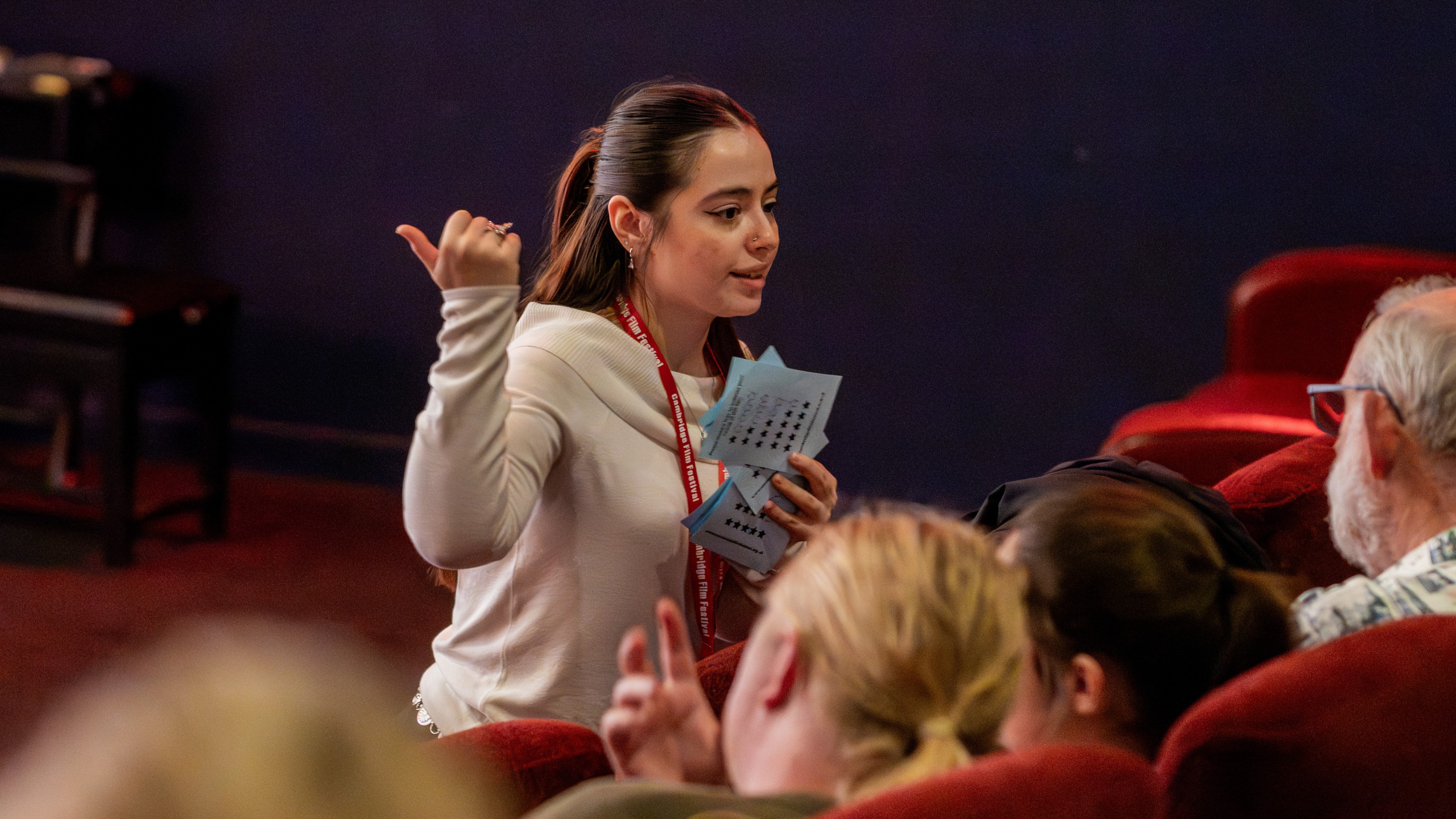 Ada with voting cards