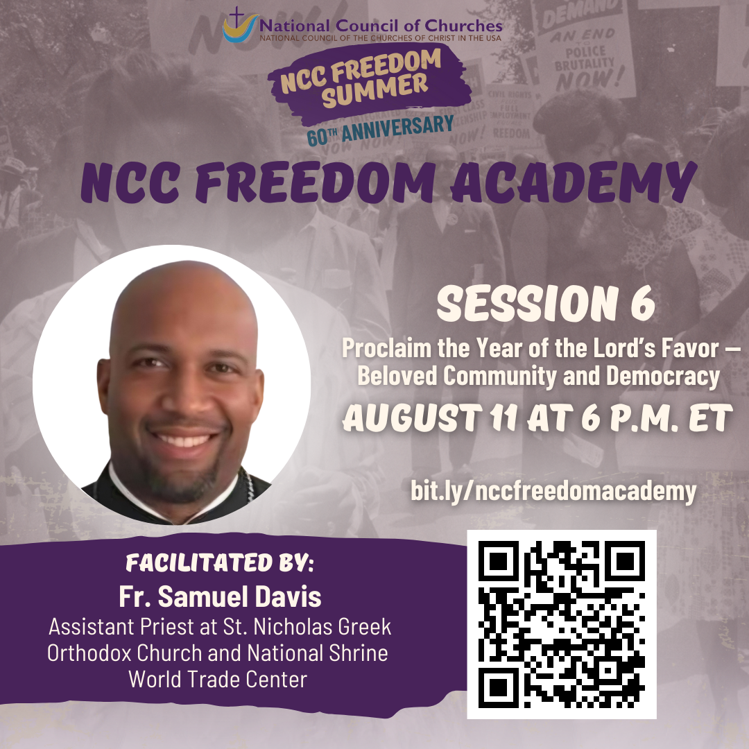 LAST session of the NCC Freedom Academy on Sunday, Aug. 11, at 6 p.m. ET 