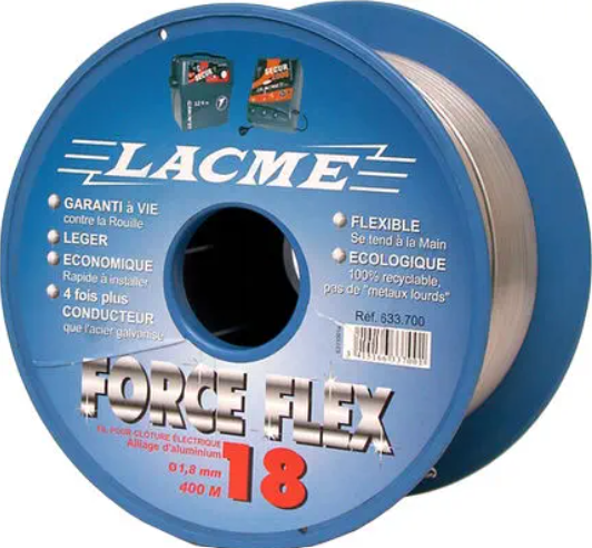 Alambre de aluminio Forceflex, inoxidable y certificado por el fabricante