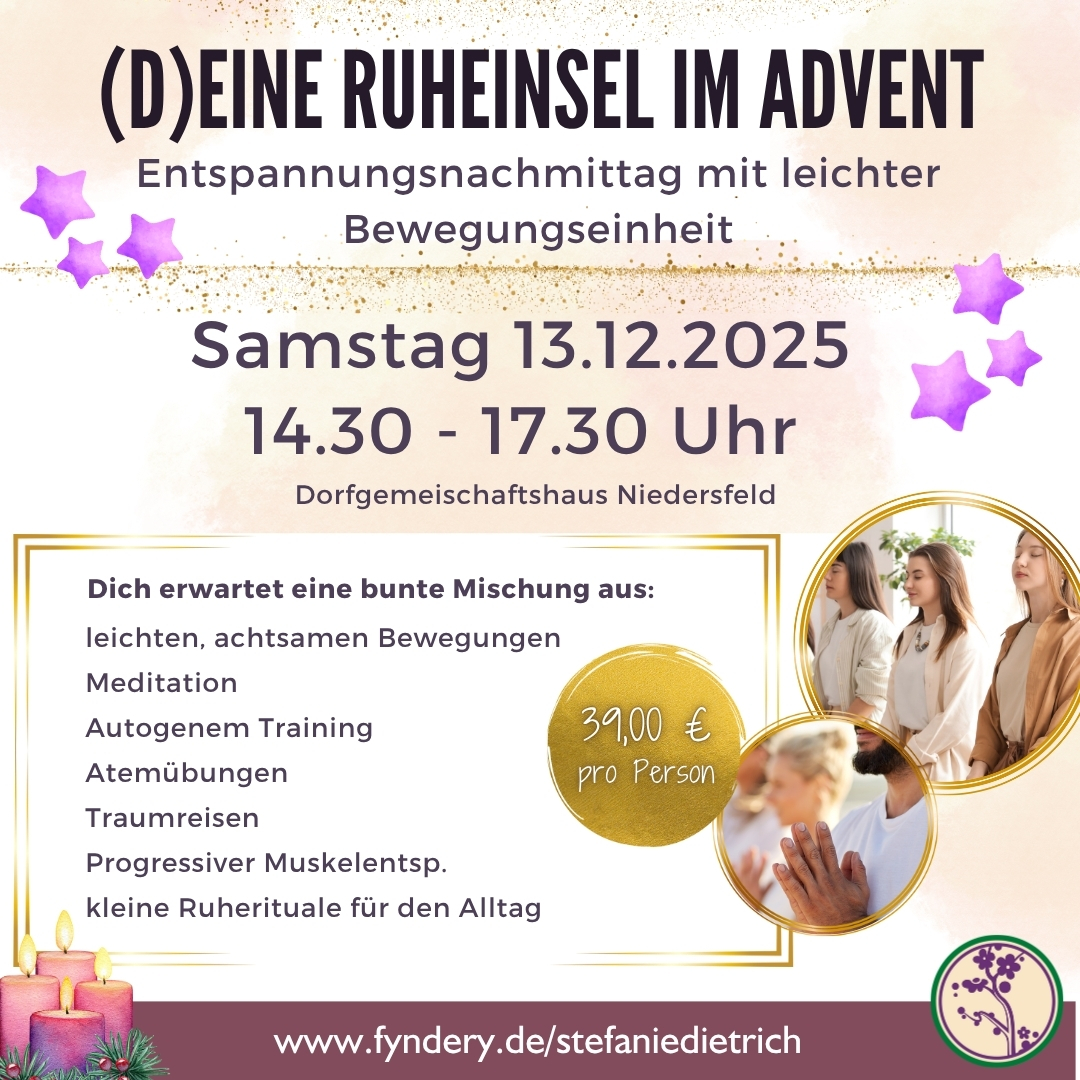(D)eine Ruheinsel im Advent - Sa. 13.12.2025 14.30-17.30