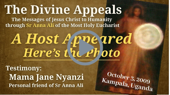 The Divine Appeals International Online Meeting - Testimony of Mama Jane Nyani - Floating Host Photo