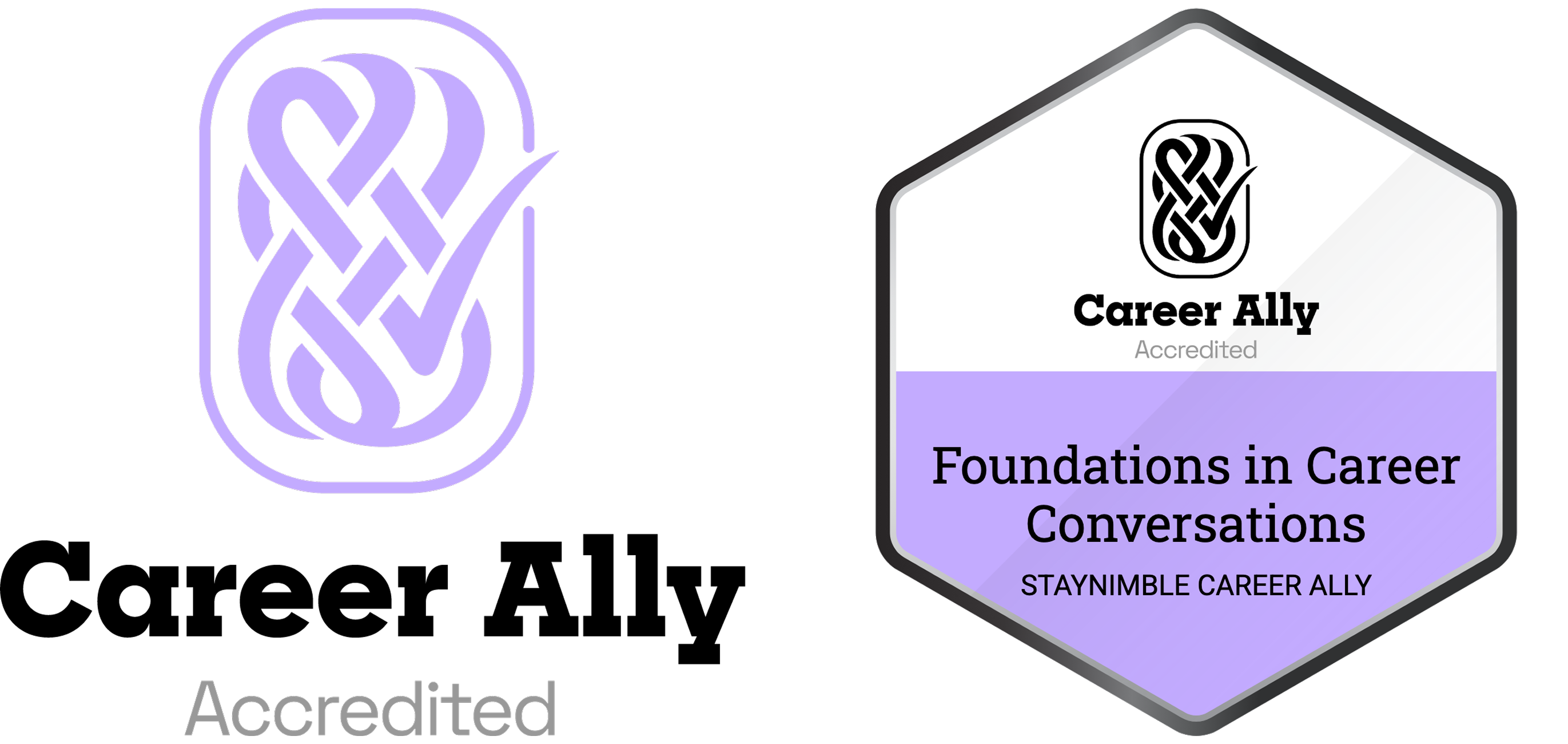 Career Ally Accredited badge and the Foundations in Career Conversations credential
