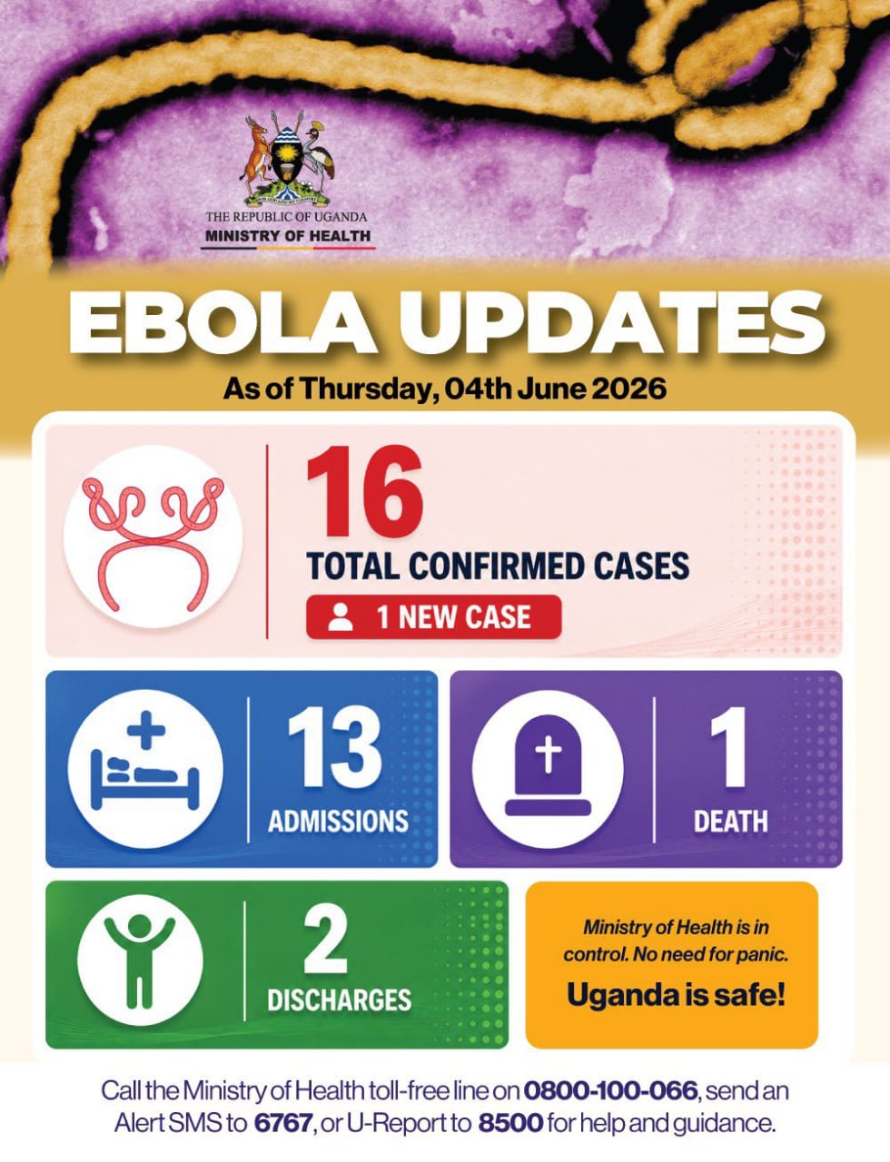 An  EBOLA Updates poster.