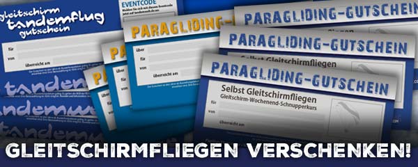 Gleitschirmfliegen verschenken