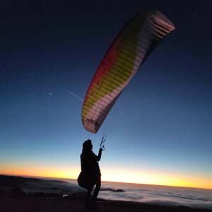 Sunset-Groundhandling auf der Wasserkuppe