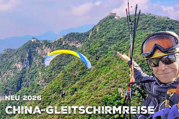 China-Gleitschirmreise