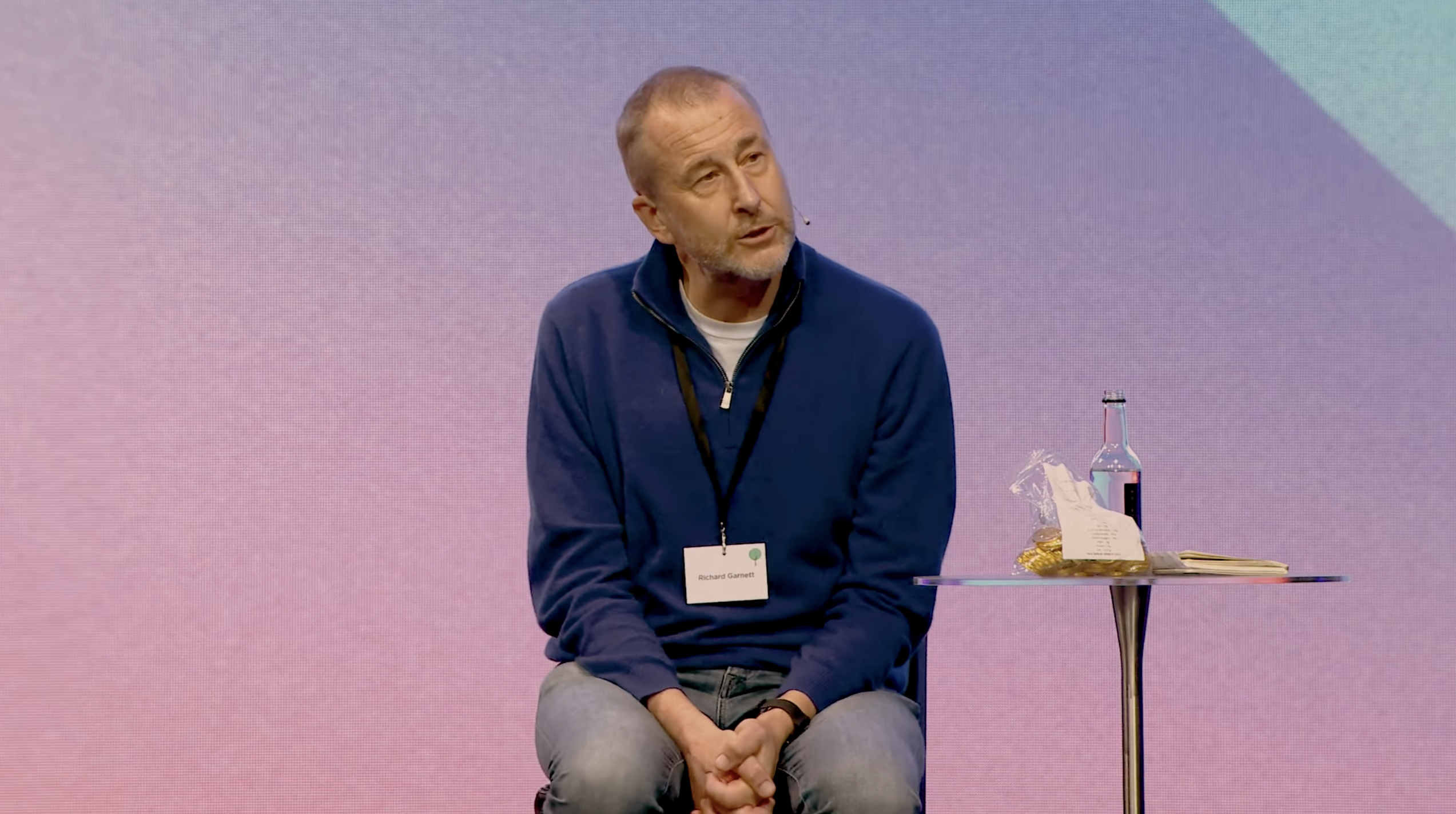 Richard Garnett speaking to a live audience