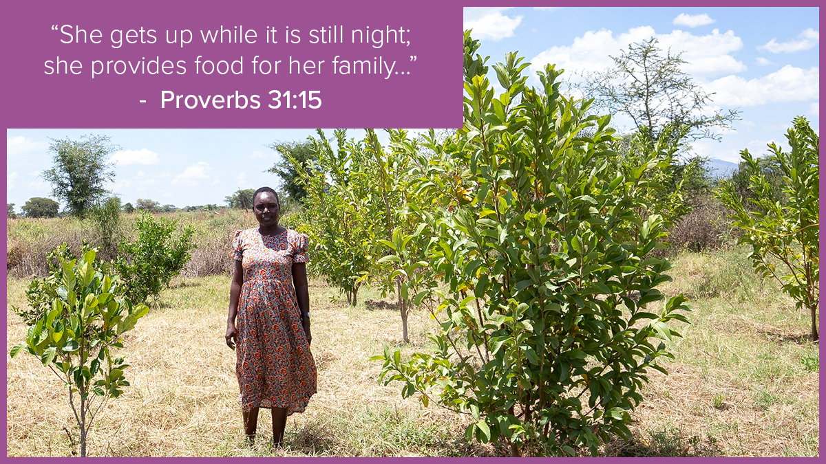 Proverbs 31:15 - “She gets up while it is still night; she provides food for her family...“
