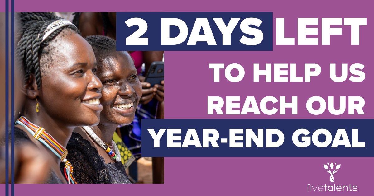 2 days left to help us reach our year-end goal