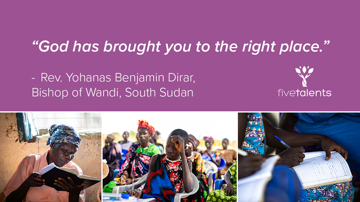 “God has brought you to the right place.“ - Rev. Yohanas Benjamin Dirar, the Bishop of Wandi, South Sudan
