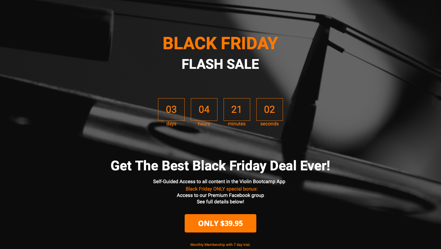 Black Friday Information Page
