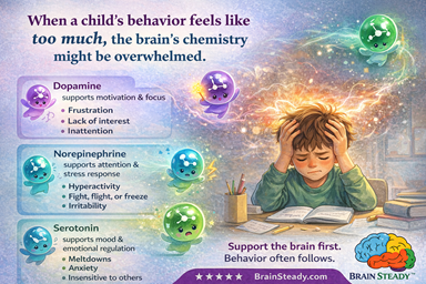Support the brain first. Behavior often follows.